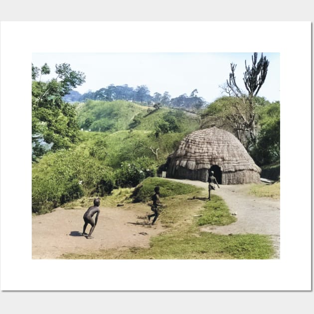 vintage colorized photo of zulu children Wall Art by In Memory of Jerry Frank